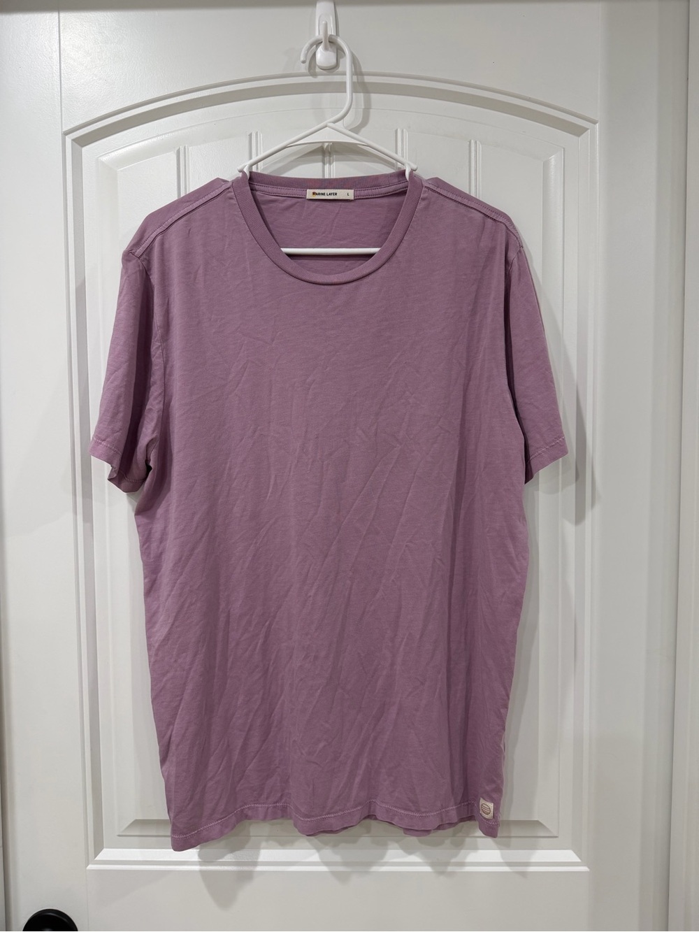 EUC Marine Layer Men's Short Sleeve Crew in Dusty Mauve